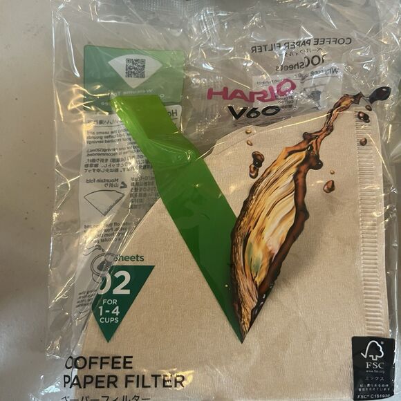 9 Packs Hario V60 VCF-02-100M Coffee Paper Filter 02M 100 Sheets MADE IN JAPAN - Picture 2 of 4
